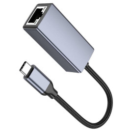 Контролер HOCO UA37 Type-C to Ethernet - Мережевий адаптер 10/100/1000Mbps з дротом, Black, Blister Q100