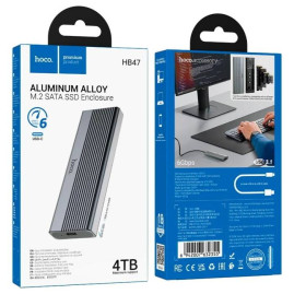 Кишеня HOCO HB47, 2,5", пластиковий корпус, інтерфейс USB3.1 SATA, Gray