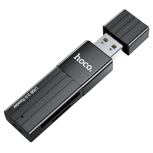 Кардрідер універсальний HOCO HB20 USB 3.0, формат MicroSD, пластик, Black
