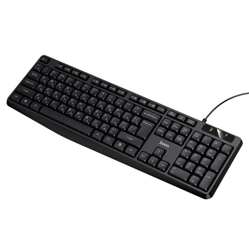 Клавіатура провідна HOCO GM60, USB, 104 клавіші, (Eng/Pyc), Black, Box