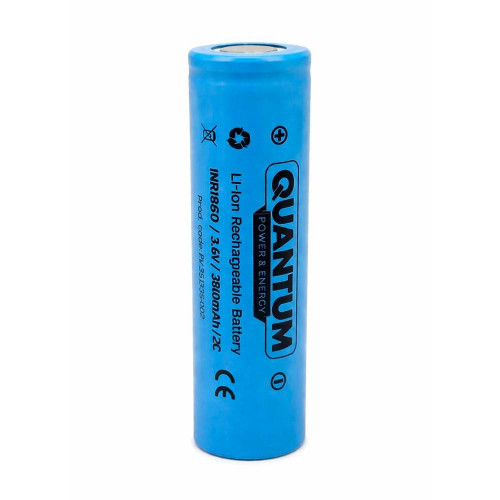 Акумулятор 18650 Li-Ion QUANTUM INR18650FT 3800mAh 2C, 3.6V, Blue