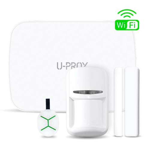 Комплект бездротової сигналізації U-Prox MPX L KF kit White (прилад охоронний MPX L, датчик руху PIR, геркон WDC, брелок Keyfob)