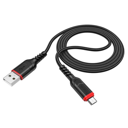 Кабель Hoco X59, Micro-USB, 2.4A, Black, довжина 2м, BOX