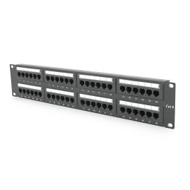 Патч-панель 48 порту UTP DUAL кат 6Е 19" 2U не екранована чорна Q20