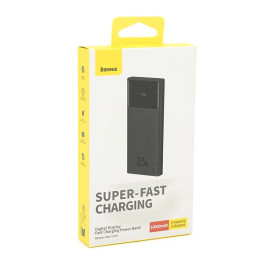 PowerBank Baseus Star-Lord Digital DisplayFast Charge 10000mAh 22.5W, 2*USB+Type-C, PD3.0, QC3.0, Black, Q20