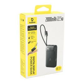 PowerBank Baseus EnerFill FC11 Digital DisplayFast Charge 20000mAh 22.5W, 2*USB+Type-C, PD3.0, QC3.0, Black, Q20