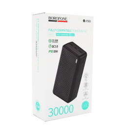 Power bank Borofone BJ56B 30000mAh, 22.5W+PD20W, 2*USB+Type-C, Black, 660g, Box