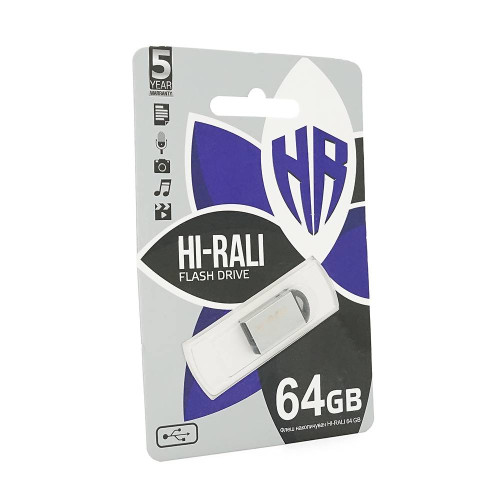 Флеш-накопичувач Hi-Rali Mini Fit, USB 2.0, 64GB, Metal, Blister